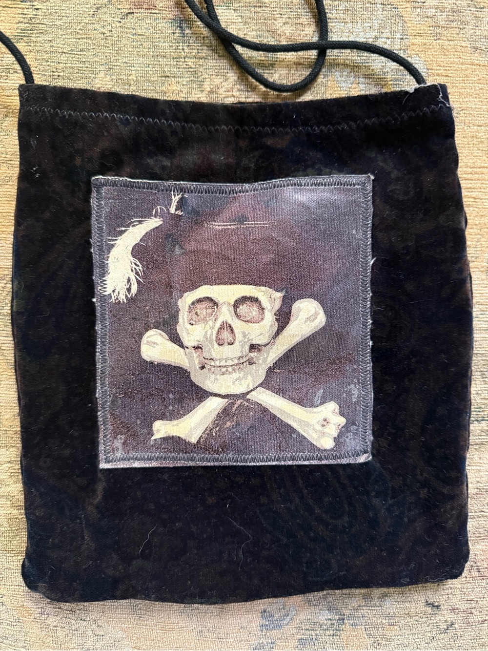 Renaissance womenβs small pouch purse handmade from Witchβs estate sale